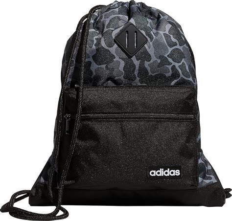 adidas Classic 3S Sackpack, Nomad Camo Grey/Black, One Size